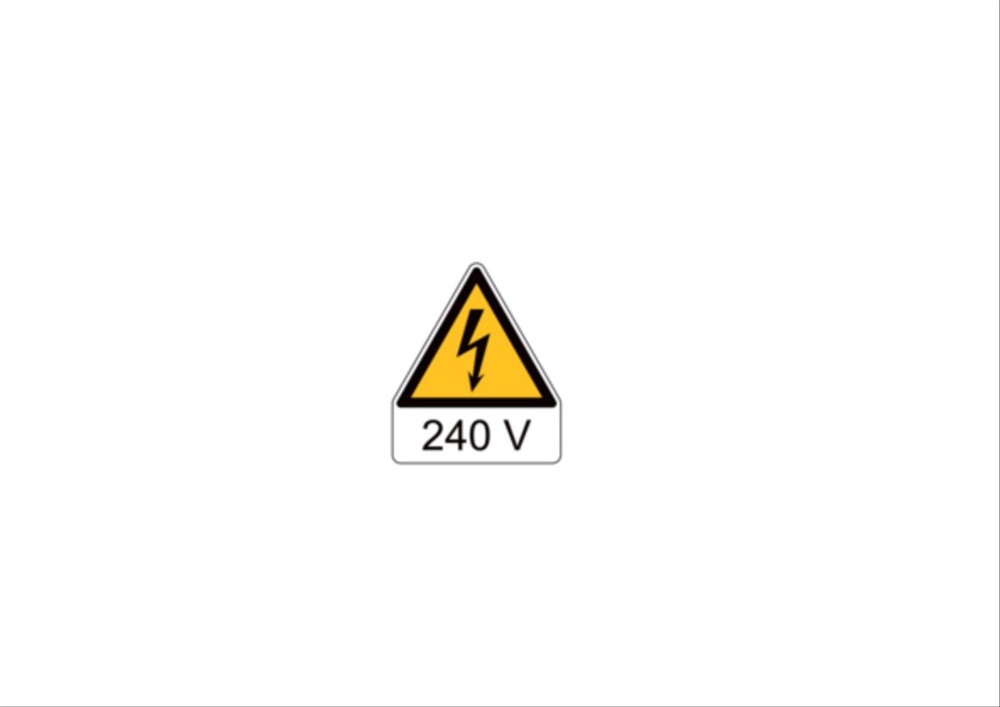 Etichetta avvertimento WST-TSW lato 50 per macchinari impianti