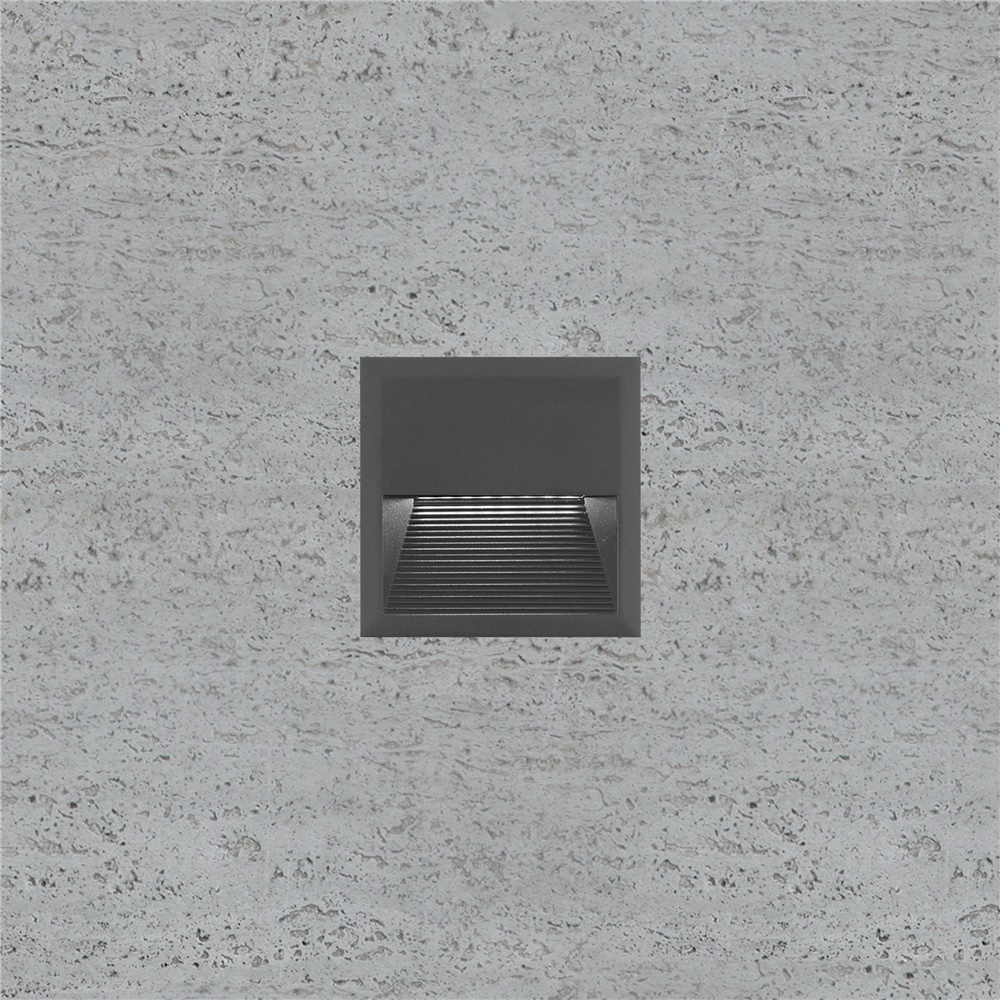 Lampada LED 5W luce calda design compatto colore nero RAL9005 illuminazione efficiente