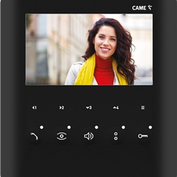 Videocitofono vivavoce con display LCD 5” tasti soft-touch per controllo accessi residenziali e professionali colore nero