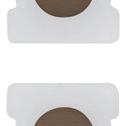 Due tasti tondo illuminabili bronzo per comandi domotici KNX