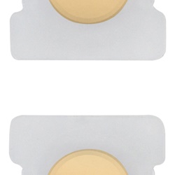 Due tasti tondo illuminabili comando domotica KNX oro elegante