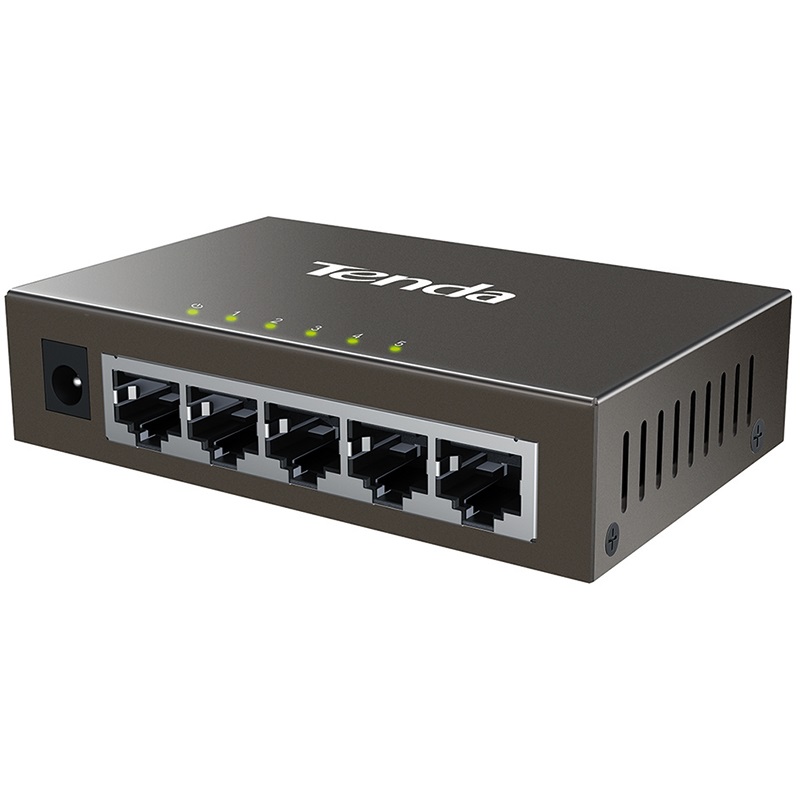 Switch Gigabit 5 porte Tenda TEG1005M, connessioni veloci e stabili per reti domestiche e piccoli uffici, design compatto, installazione semplice, prestazioni elevate fino a 1000 Mbps