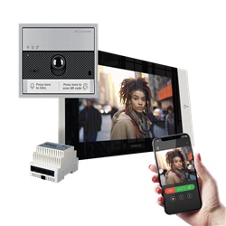 Serie 7 Top - Kit video monofamiliare con posto esterno Ultra, gateway slave e videocitofono 7 Wi-Fi, sistema ViP