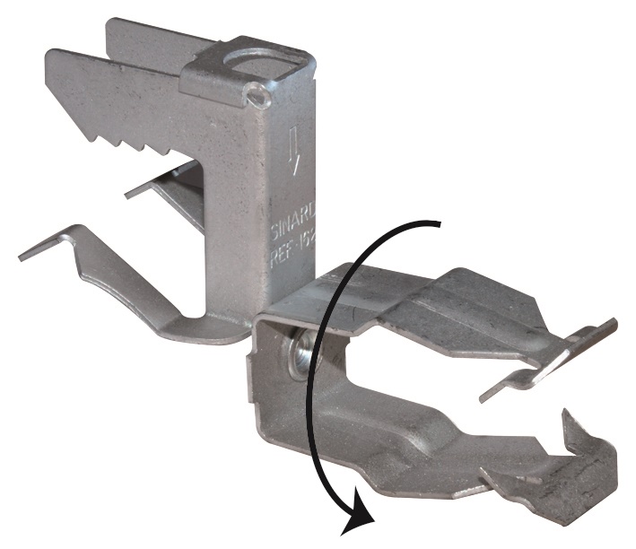 Clip fissaggio metallo dentata per tubi 18-22mm spessore 3-8mm applicazioni elettriche