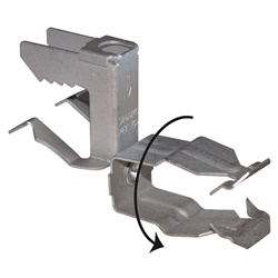 Clip fissaggio metallo dentata per tubi 18-22mm spessore 3-8mm applicazioni elettriche