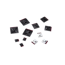 Basetta adesiva 19x19 mm nera MB3APT-A adesione elevata superfici basse e alte energie uso industriale e automotive