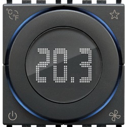 Termostato rotella connesso IoT2M grigio Bluetooth controllo fan-coil riscaldamento condizionamento