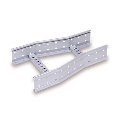 Riduzione centrale canalina portacavi zincata H100mm larghezza 300/200mm per impianti elettrici professionali