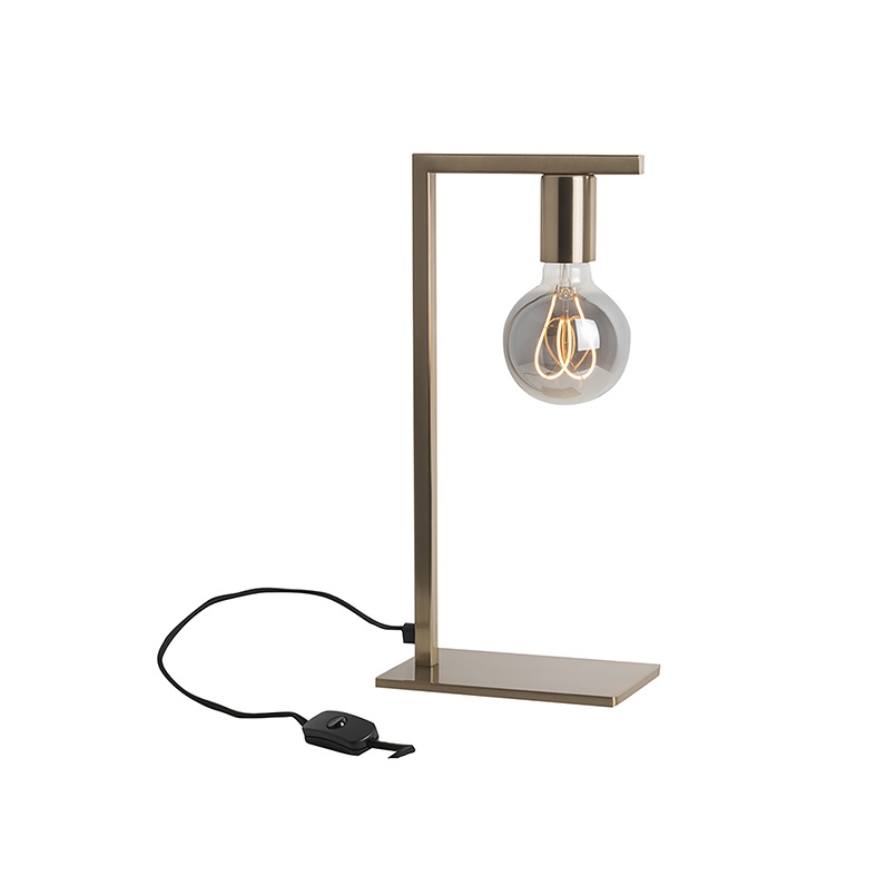 LAMPADA DA TAVOLO OTTONE SATINATO E