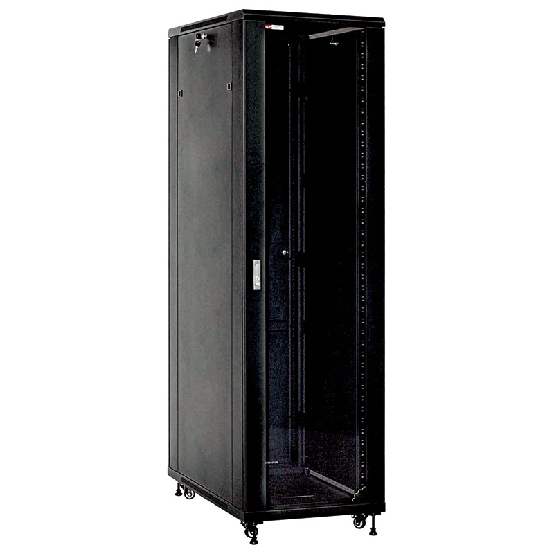 Armadio a terra 19RNA 22U nero robusto per installazioni elettriche e rete con gestione cavi efficiente