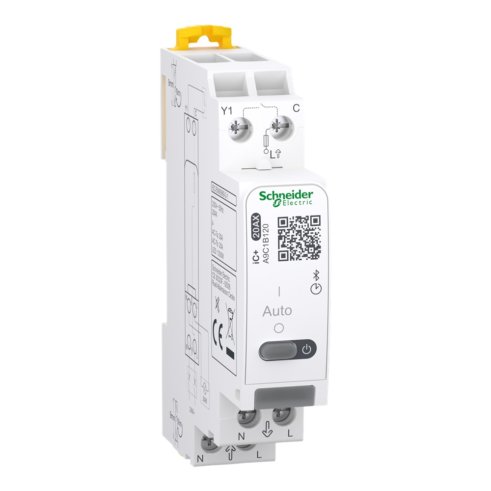 Interruttore orario astronomico multifunzione Acti9 iC+ Bluetooth 20A 230V per controllo carichi