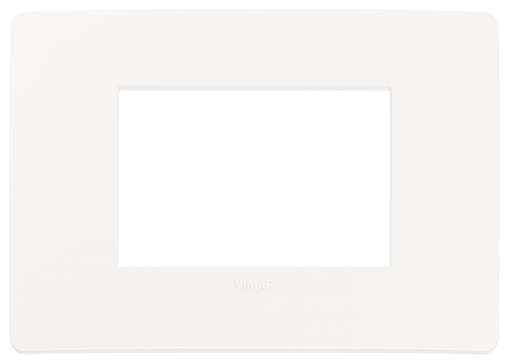 Placca Plana Up 3 moduli tecnopolimero bianco matt installazione semplice senza interventi murari