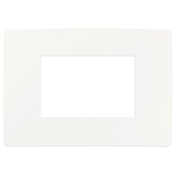Placca Plana Up 3 moduli tecnopolimero bianco matt installazione semplice senza interventi murari