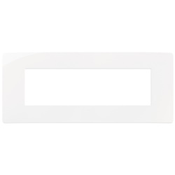Placca Plana Up 7 moduli bianco tecnopolimero installazione semplice ambienti moderni