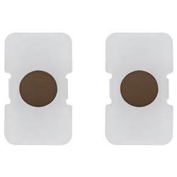 Due tasti tondo elettromeccanici illuminabili bronzo per comandi elettrici
