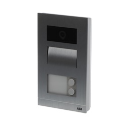 Mini videocitofono esterno 2 pulsanti alluminio installazione a parete superficie