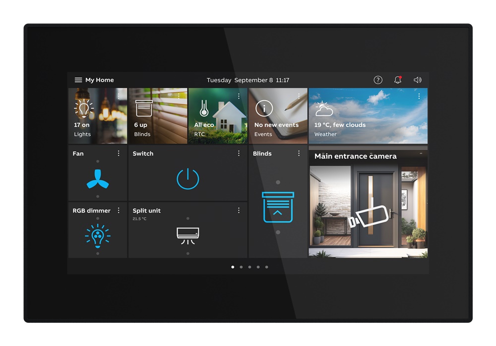 Central Control Panel OneTouch 7 IPS nero LAN Wi-Fi per ABB-free@home e Welcome IP