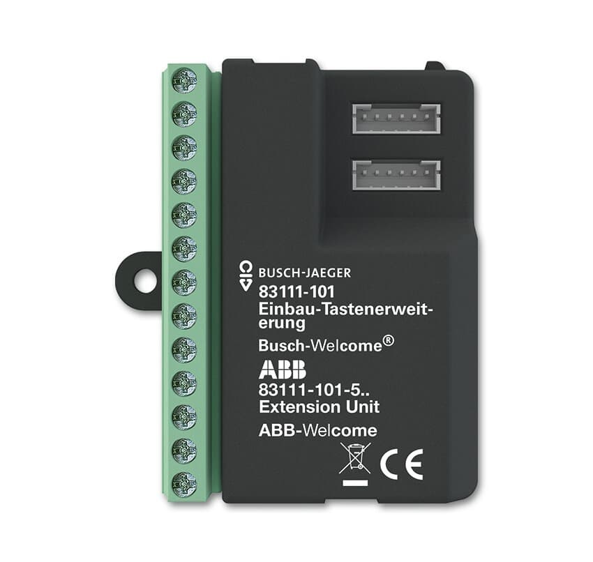 Modulo pulsanti universale ASM32-SB compatibile per impianti elettrici con fino a 99 pulsanti, design compatto e installazione semplice