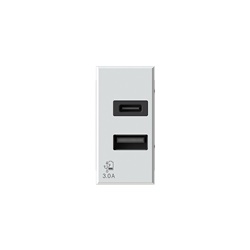 Presa USB 3.0 Bticino Axolute Bianco 5V 3000mA per impianti elettrici domestici