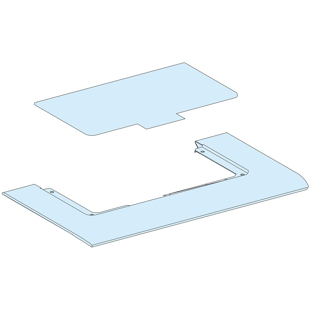 Piastra tetto armadi PrismaSeT G 300 mm acciaio plastica bianco IP30