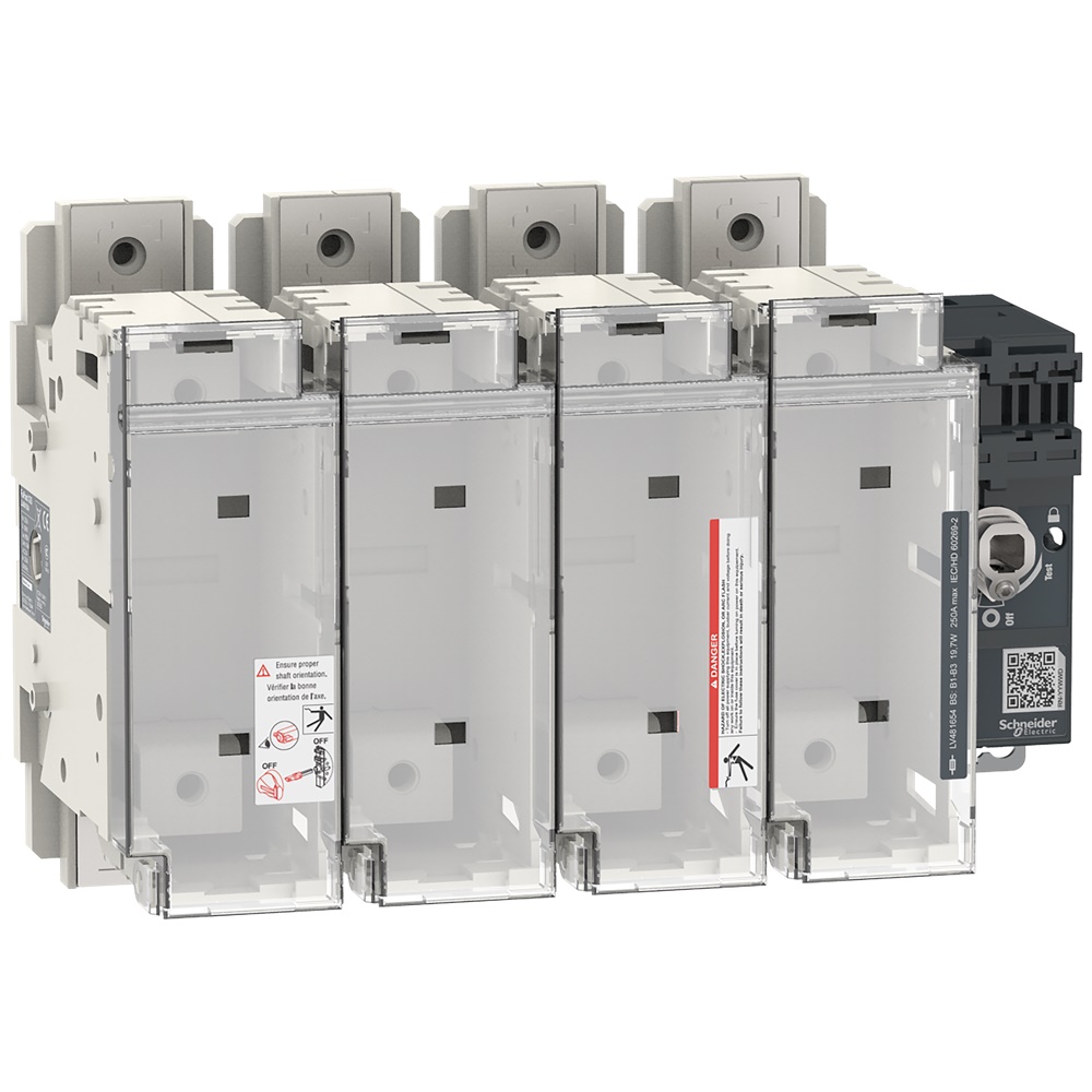 Interruttore-sezionatore fusibili 4 poli 250A 690VAC FuPact GSB250 uso industriale e infrastrutture