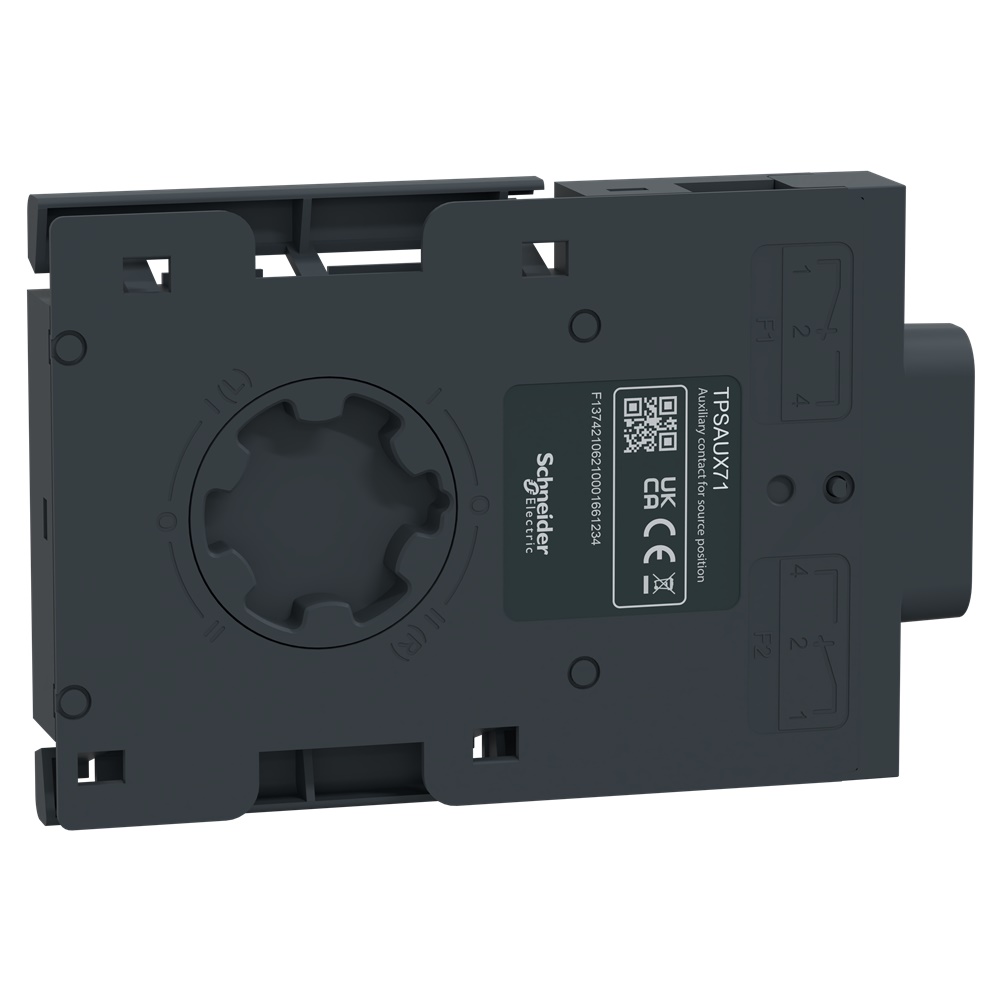 Contatto ausiliario segnalazione stato aperto/chiuso 2NC+2NO per interruttore trasferimento 1600A clip-on cavi 0,5-1,5 mm²