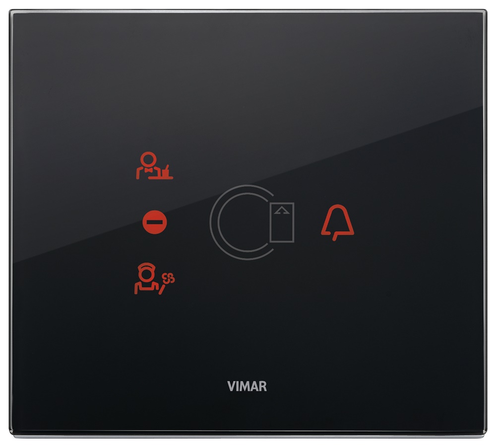 Placca elettronica 3 moduli nero diamante per lettore transponder esterno