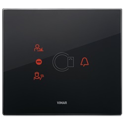Placca elettronica 3 moduli nero diamante per lettore transponder esterno