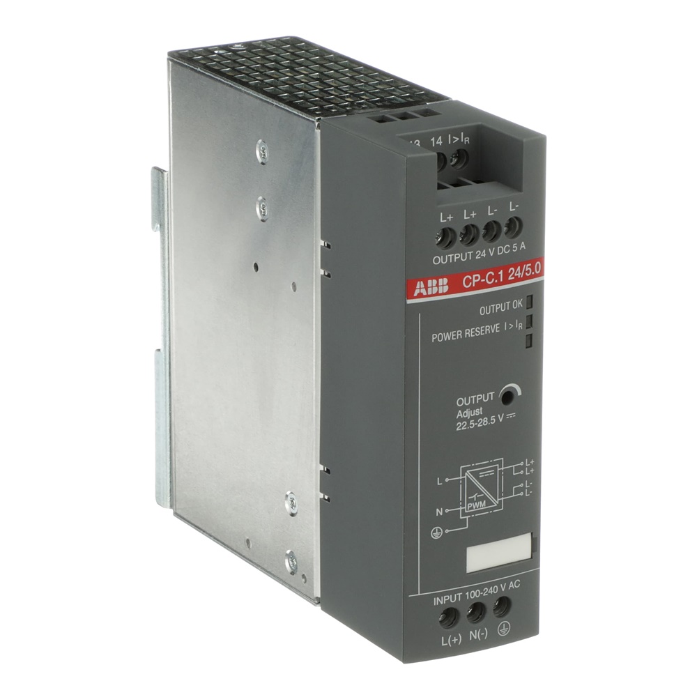 Alimentatore CP-C.1C 24V 5A 120W ingresso 110-240VAC uscita regolabile uso industriale