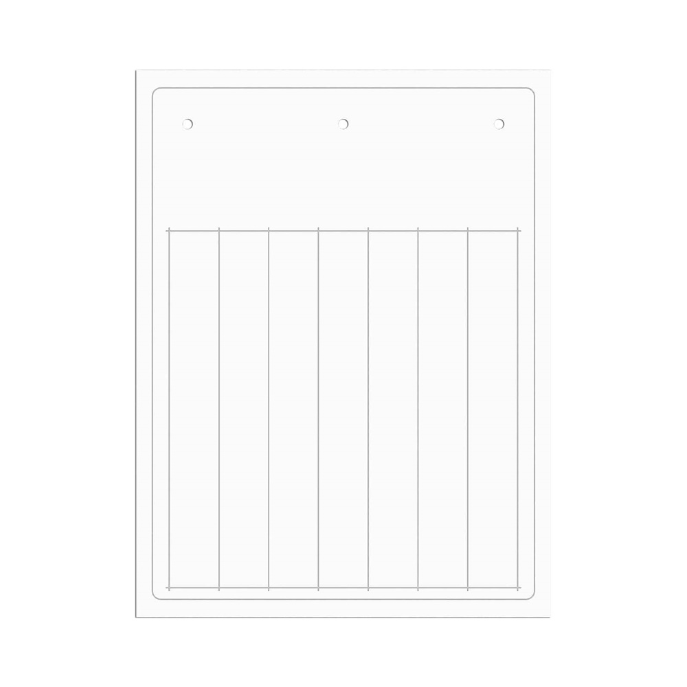 TARGHETTA PVC FLAT BIANCA 15X107,5