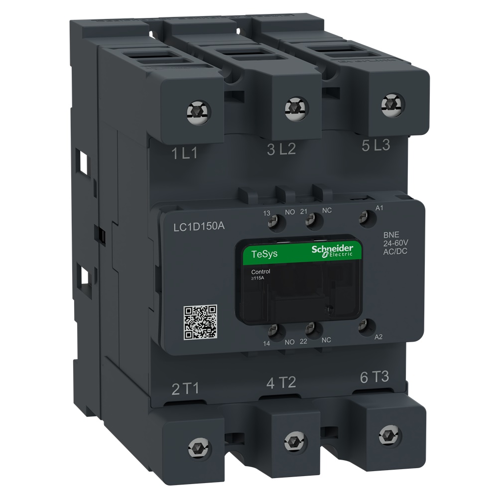 Contattore Tesys Deca Advanced 150A 3 poli 3NO bobina 24-60V ACDC applicazioni industriali