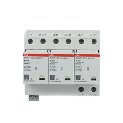 Interruttore protezione sovratensione T1-T2 3L 75-255V 75kA per impianti trifase residenziali e industriali