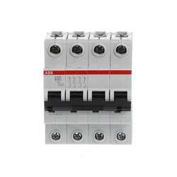 Interruttore automatico S204-B80 4 poli 80A B-Char 6kA protezione circuiti elettrici residenziali industriali
