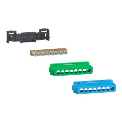 Kit morsettiera Linergy 8 fori 4x16mm² 4x10mm² collegamento terra neutro fino 80A 440V CA
