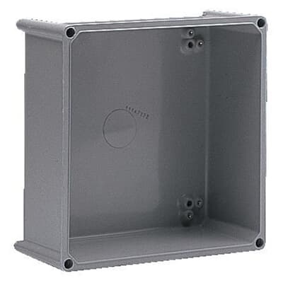 Base chiusa APO 12 600x600x130 mm RAL7035 per installazioni elettriche industriali e civili