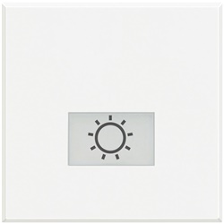 Tasto serigrafato lampada illuminabile 2 moduli bianco impianti elettrici