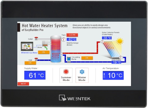 Pannello operatore HMI touch 7 TFT, 1 Ethernet