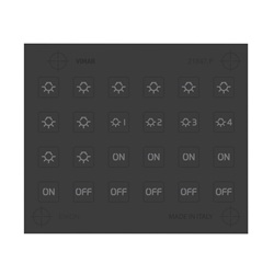 Foglio etichette adesive personalizzate illuminabili per comandi Eikon Tactil grigio