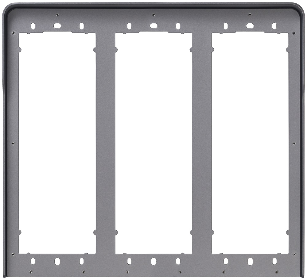 Cornice parapioggia 6 moduli (3x2) Pixel ardesia 310x282x36 mm per installazioni elettriche