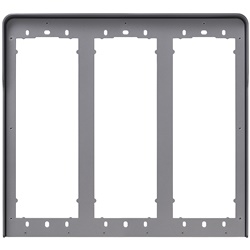 Cornice parapioggia 6 moduli (3x2) Pixel ardesia 310x282x36 mm per installazioni elettriche