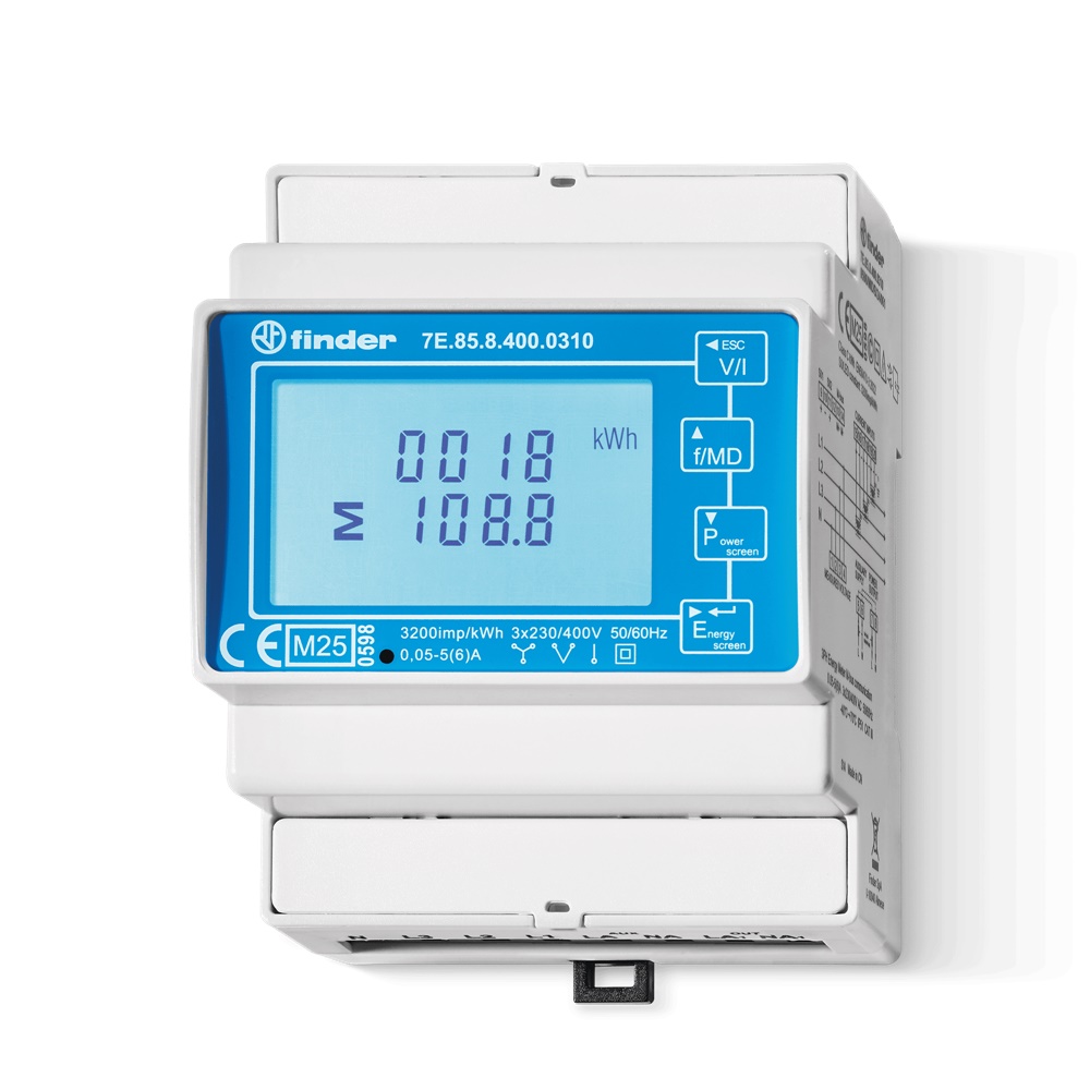 CONTATORE ENERGIA 3FASI LCD TA MODB