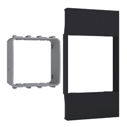 Kit montaggio Living Now nero 2 moduli per strumenti Vemer compatibili placca Bticino Living Now