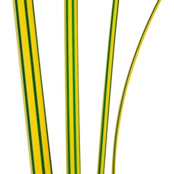 Guaina termorestringente poliolefina 24/8 mm giallo/verde per cavi elettrici industriali