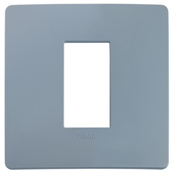 Placca piatta da incasso 1 modulo finitura avio opaca per impianti elettrici