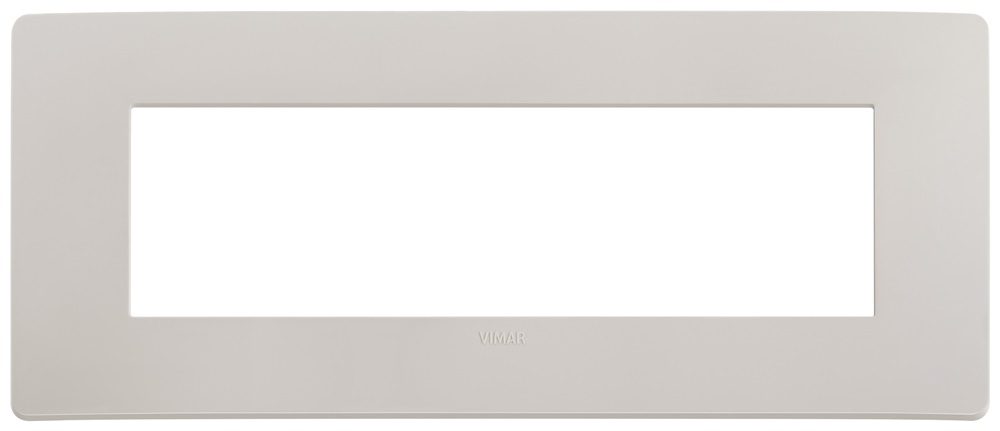 Placca piatta da incasso 7 moduli grigio dolomite per impianti elettrici moderni