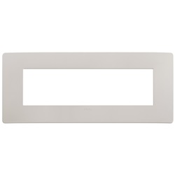 Placca piatta da incasso 7 moduli grigio dolomite per impianti elettrici moderni