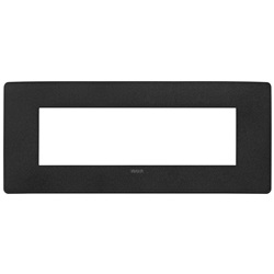 Placca piatta da incasso 7 moduli nero opaco per installazione parete residenziale e professionale