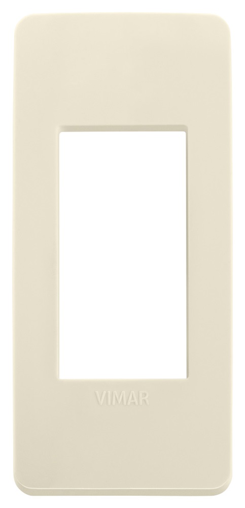 Placca piatta incasso 1 modulo avorio per pannelli elettrici resistente elegante
