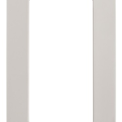 Placca piatta da incasso 1 modulo grigio dolomite per impianti elettrici interni