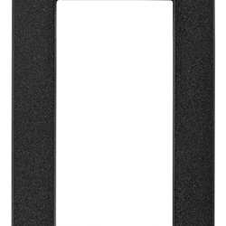 Placca piatta da incasso 1 modulo pannelli nero opaco per impianti elettrici parete